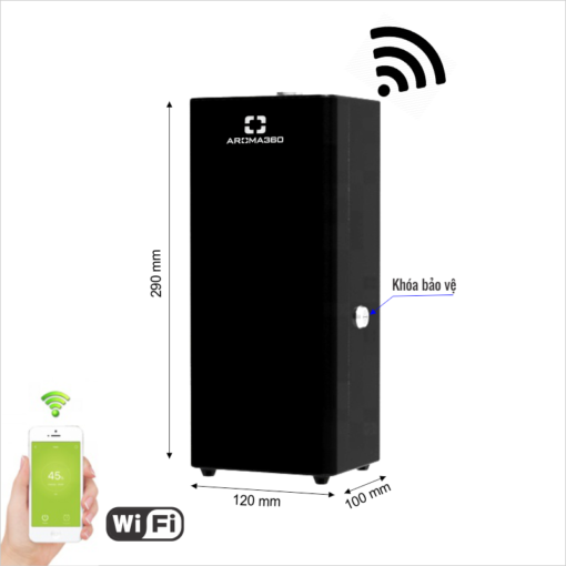 Kích thước máy làm thơm A550